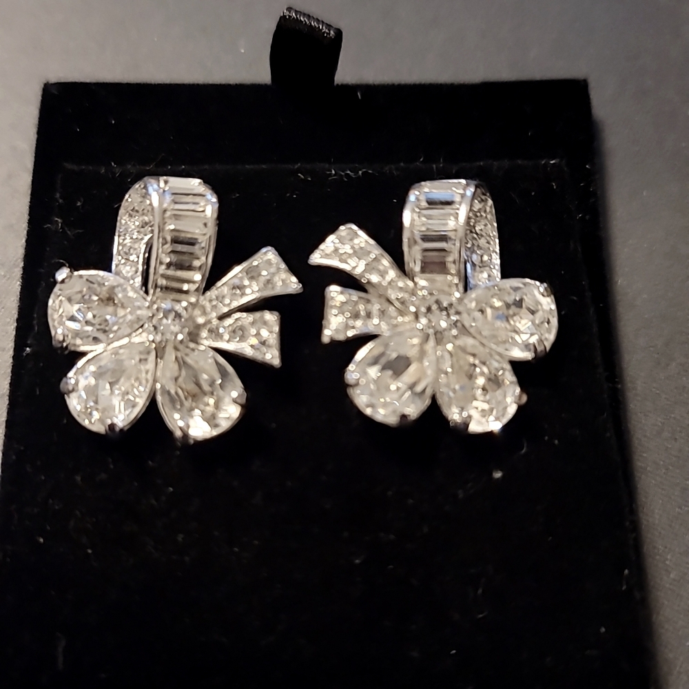 New Luxury Cocktail Stud Earrings, Multi Shape Diamond Stud Earring, 925 Silver
